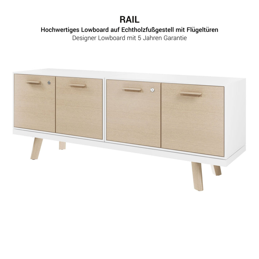 BRALCO RAIL Lowboard | 1.5 OH, 1603 x 400 mm, carbon oak