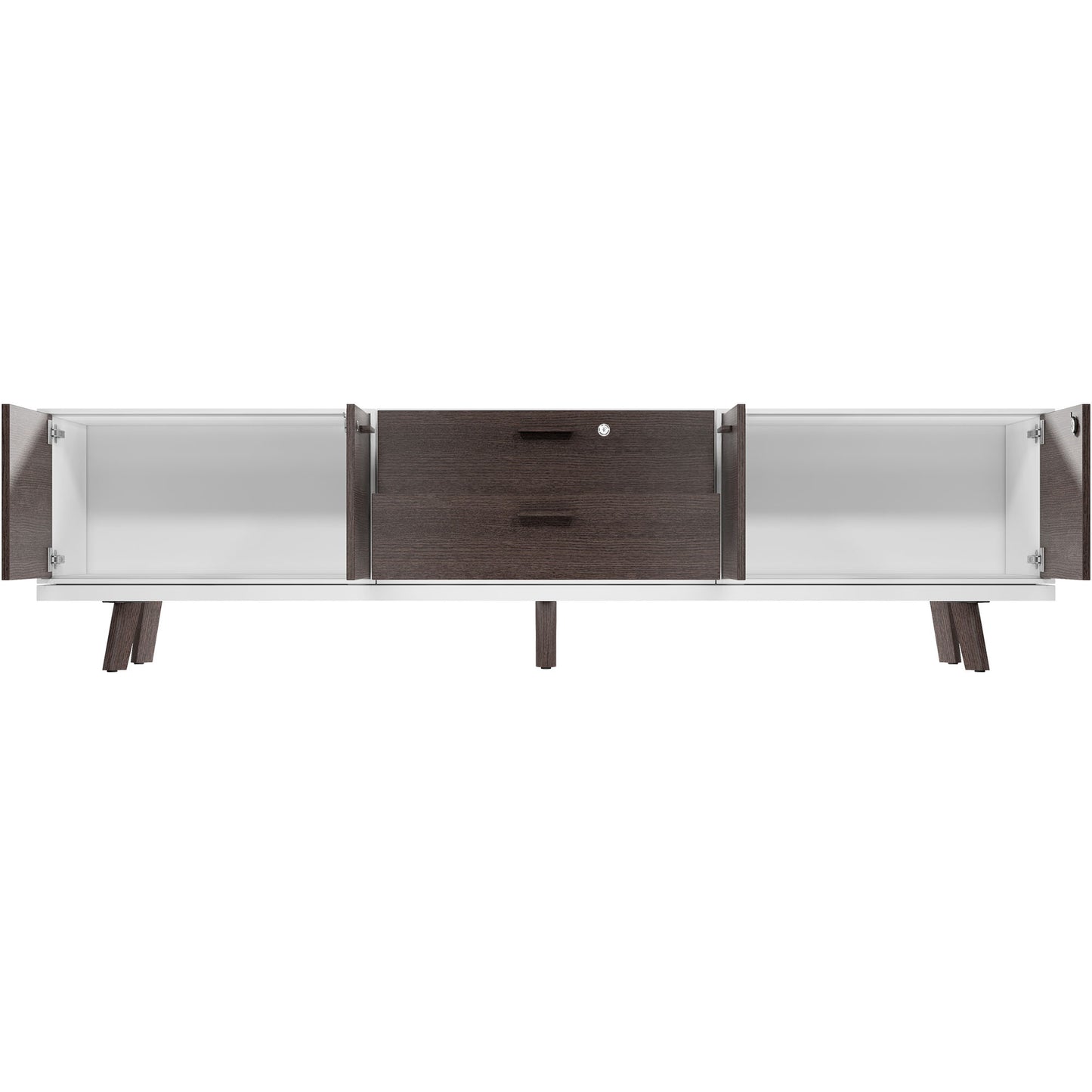 BRALCO RAIL Buffet bas | 1,5 OH, 2400 x 400 mm, chêne carbone