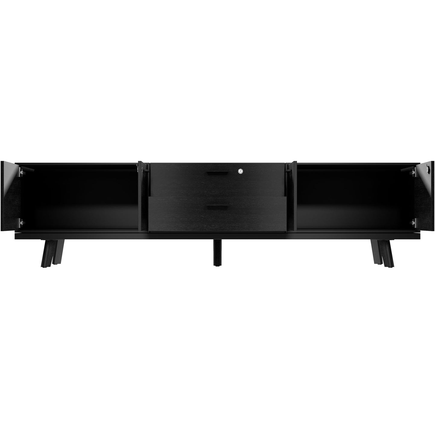 BRALCO RAIL Lowboard | 1,5 OH, 2400 x 400 mm, Eiche Schwarz
