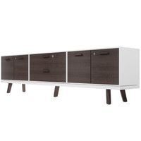 BRALCO RAIL Buffet bas | 1,5 OH, 2400 x 400 mm, chêne carbone