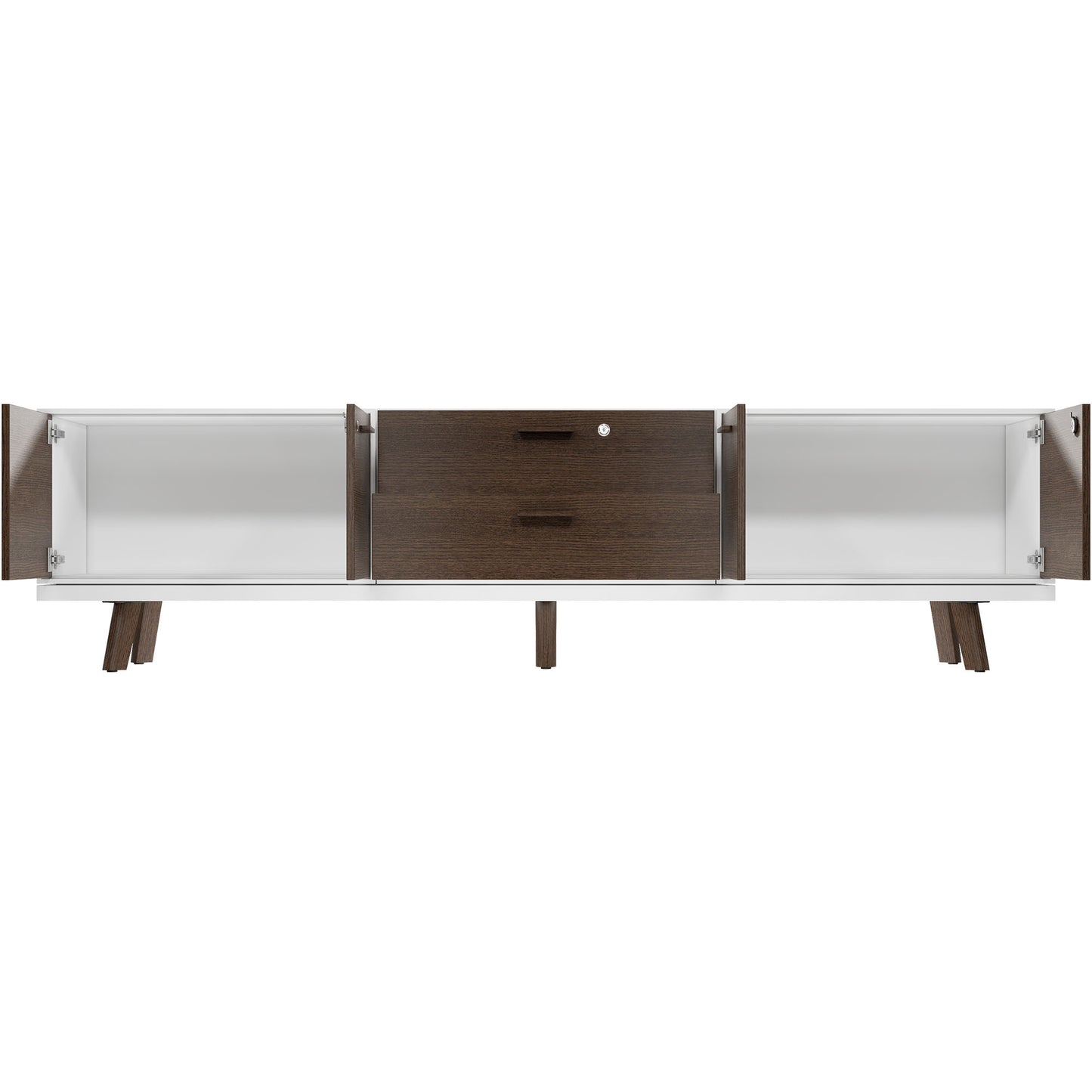 BRALCO RAIL Buffet bas | 1,5 OH, 2400 x 400 mm, chêne tabac