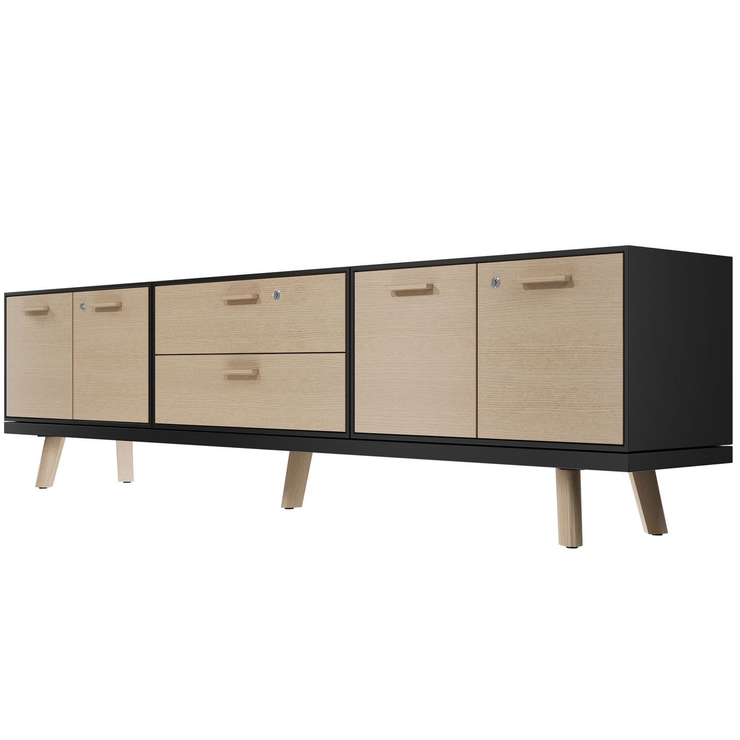 Bralco RAIL Lowboard | 1,5 oh, 2400 x 400 mm, nature de chêne