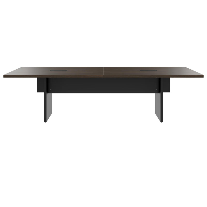 BRALCO SILE Konferenztisch | 2400 - 4200 mm (6 - 16 Personen), elektrifiziert, Nussbaum - 2 Main Image