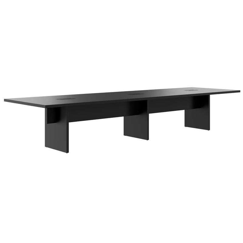 BRALCO SILE Konferenztisch | 2400 - 4200 mm (6 - 16 Personen), elektrifiziert, Schwarz - 1 Main Image