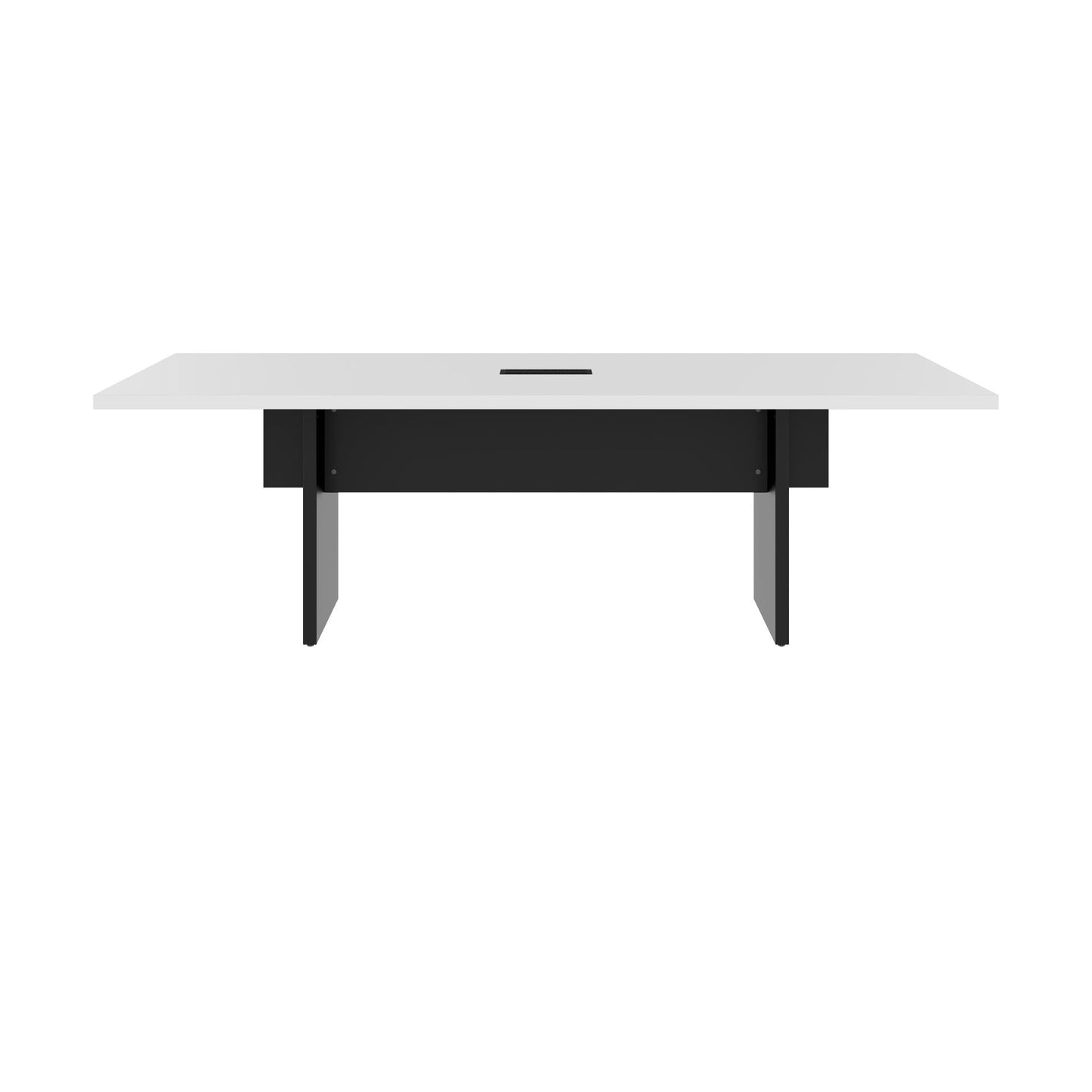 BRALCO SILE Konferenztisch | 2400 - 4200 mm (6 - 16 Personen), elektrifiziert, Weiß