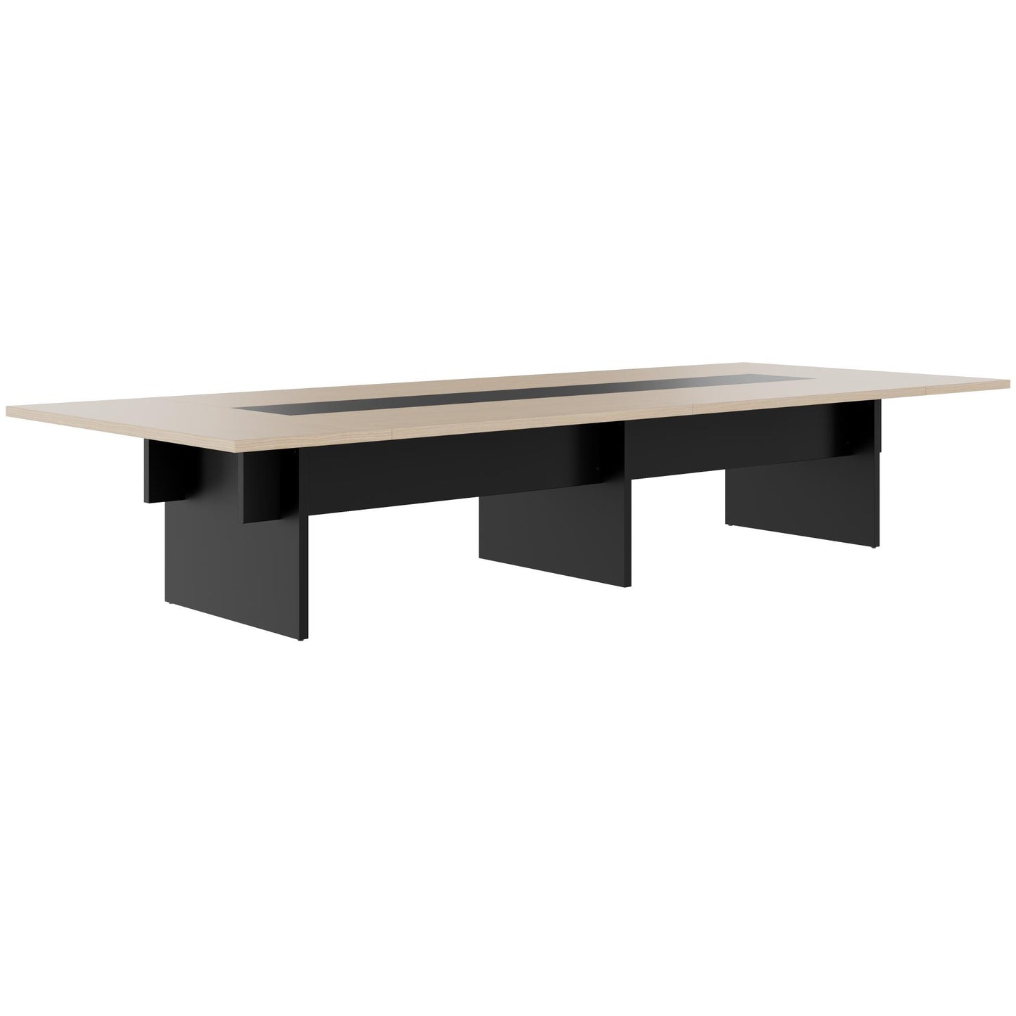 BRALCO SILE conference table | 3200 - 4800 mm (6 - 20 people), center insert, oak