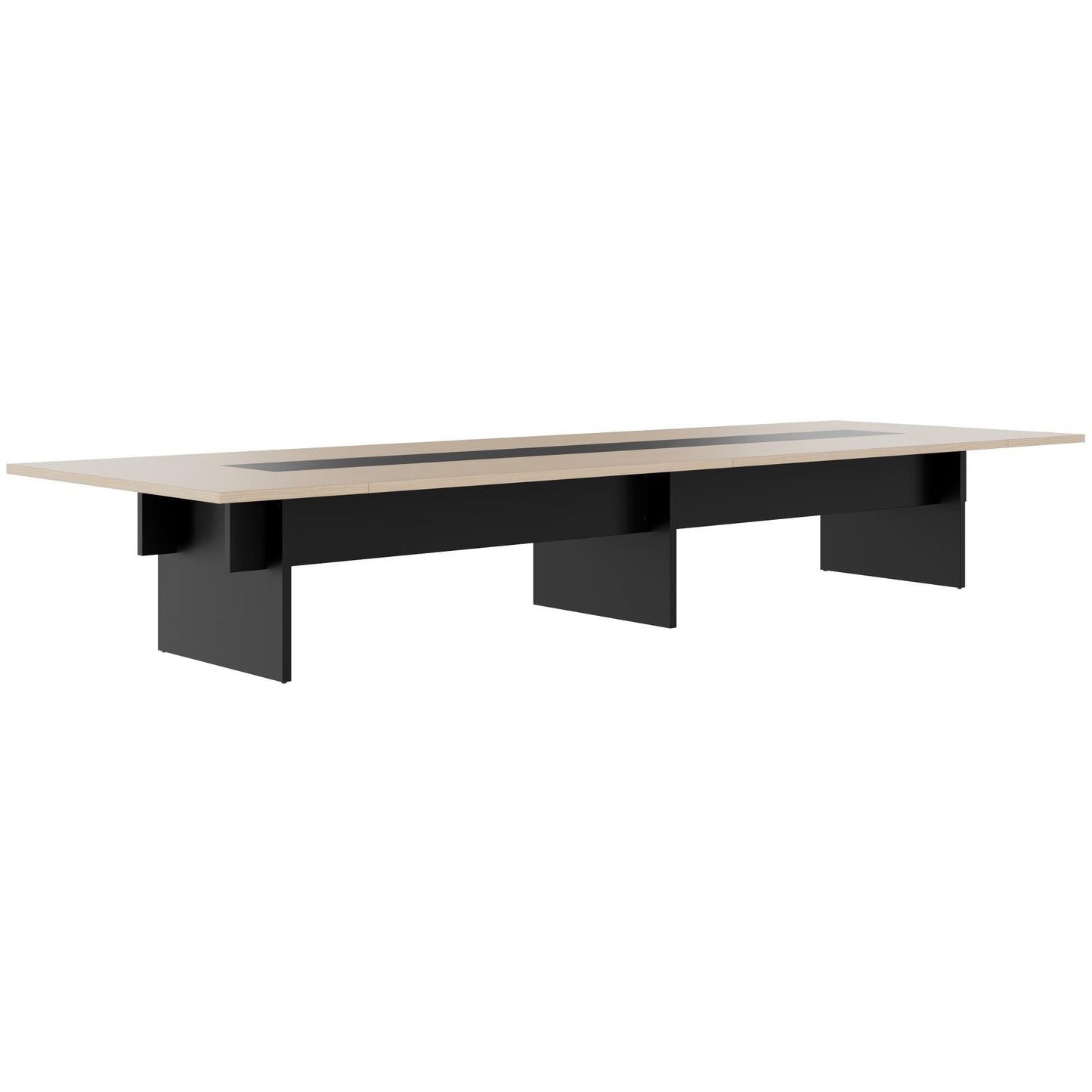 BRALCO SILE conference table | 3200 - 4800 mm (6 - 20 people), center insert, oak