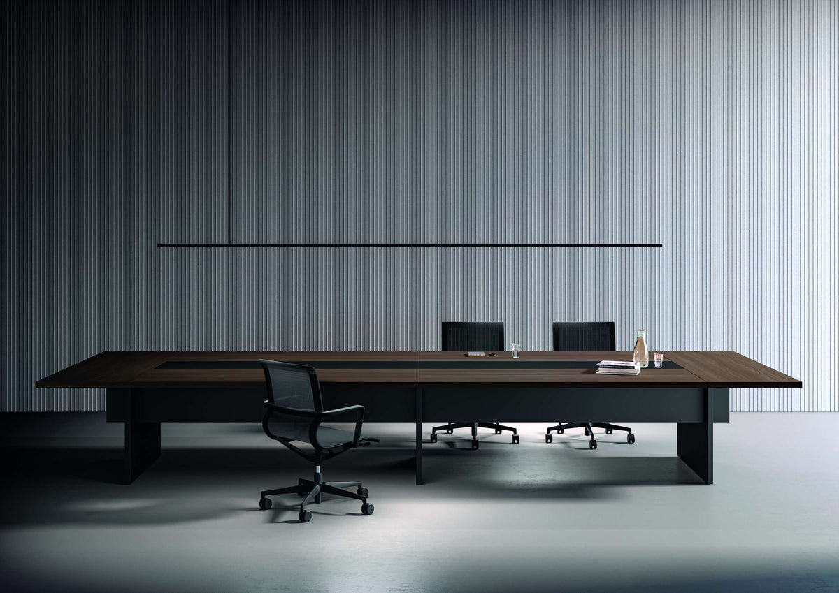 BRALCO SILE Konferenztisch | 3200 - 4800 mm (6 - 20 Personen), Mitteleinsatz, Weiß - 9 Lightbox Main Image