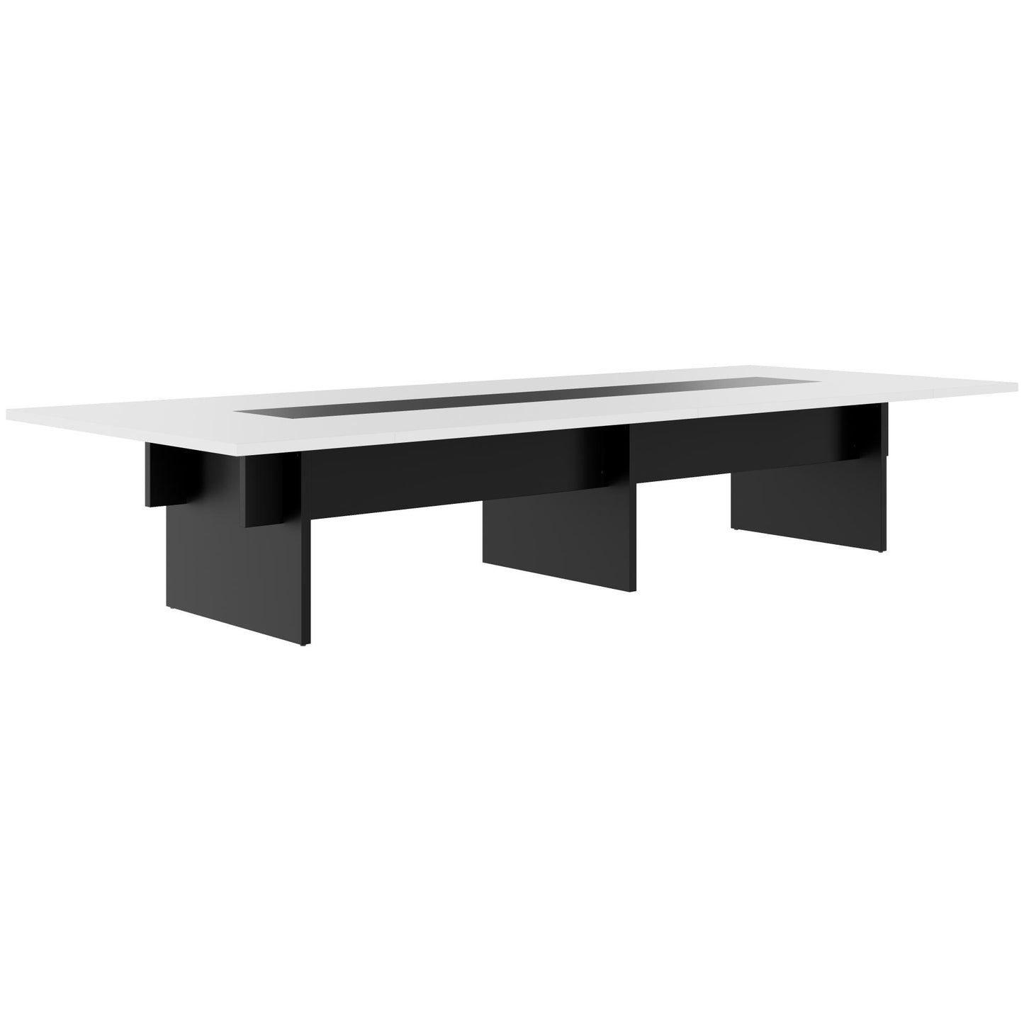 BRALCO SILE Konferenztisch | 3200 - 4800 mm (6 - 20 Personen), Mitteleinsatz, Weiß