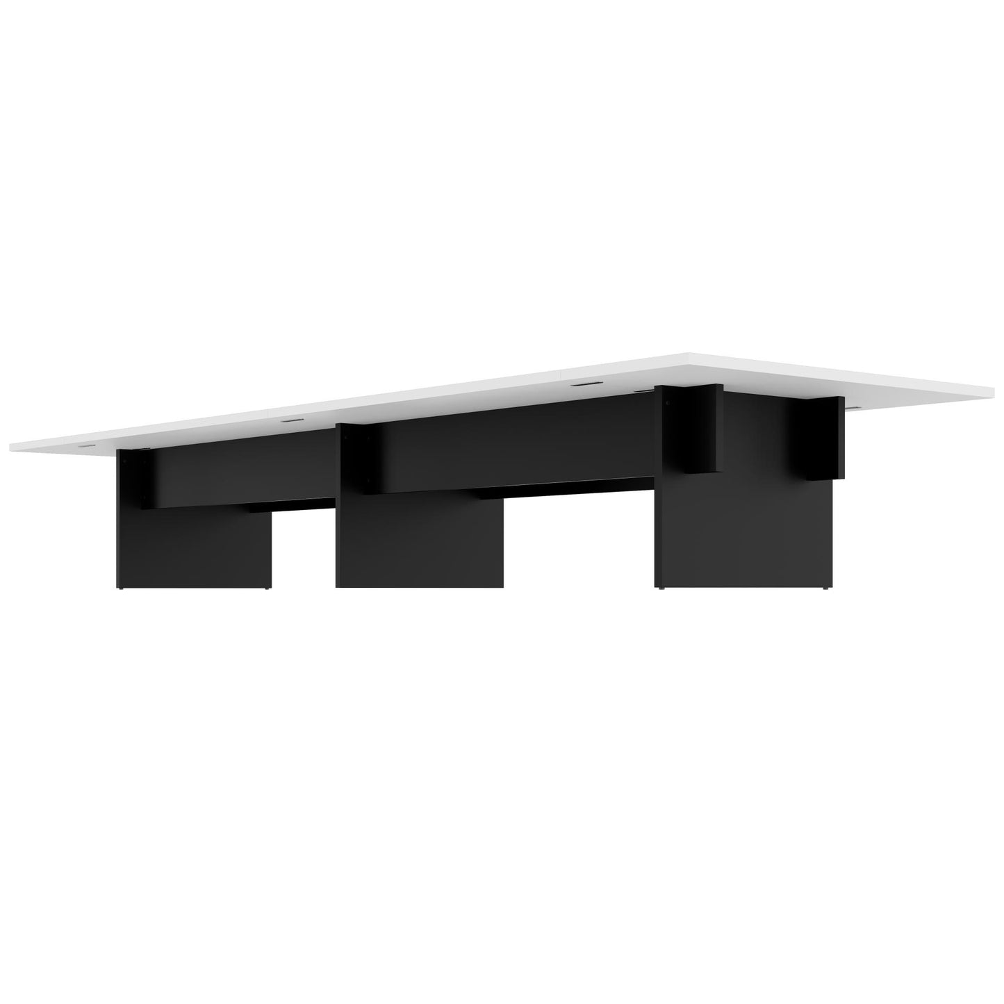 BRALCO SILE Konferenztisch | 3200 - 4800 mm (6 - 20 Personen), Mitteleinsatz, Weiß