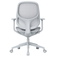 Chaise de bureau pivotante BREATHE | Accoudoirs fixes, piètement 5 branches, gris