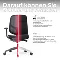 BREATHE Office Swivel Chair | Fixed Armrests, 5-Star Base, Green - 9 Thumbnail Image