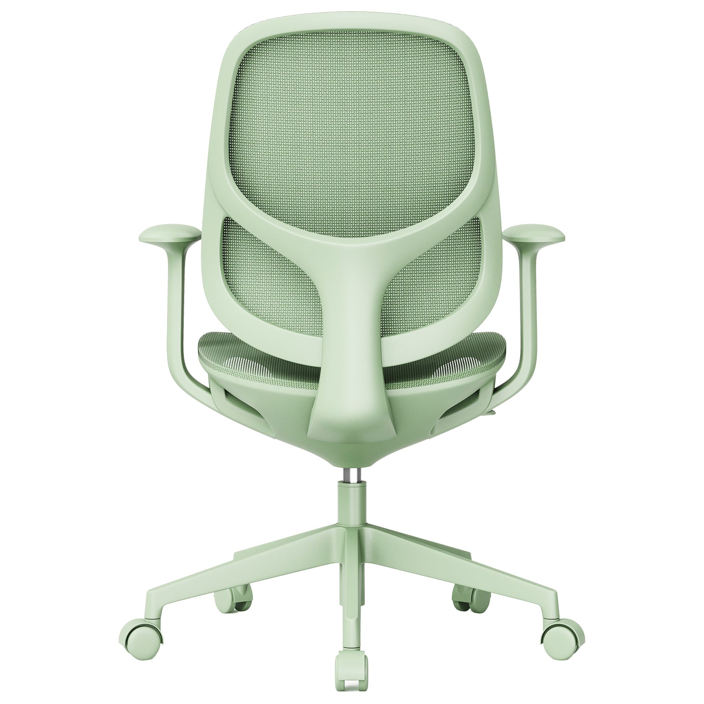 BREATHE Bürodrehstuhl | Feste Armlehnen, 5-Stern-Fußkreuz, Grün