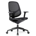BREATHE office swivel chair | Fixed armrests, 5-star base, Black  - 1 Thumbnail Image