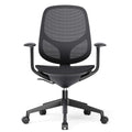 BREATHE office swivel chair | Fixed armrests, 5-star base, Black  - 3 Thumbnail Image