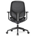 BREATHE office swivel chair | Fixed armrests, 5-star base, Black  - 6 Thumbnail Image