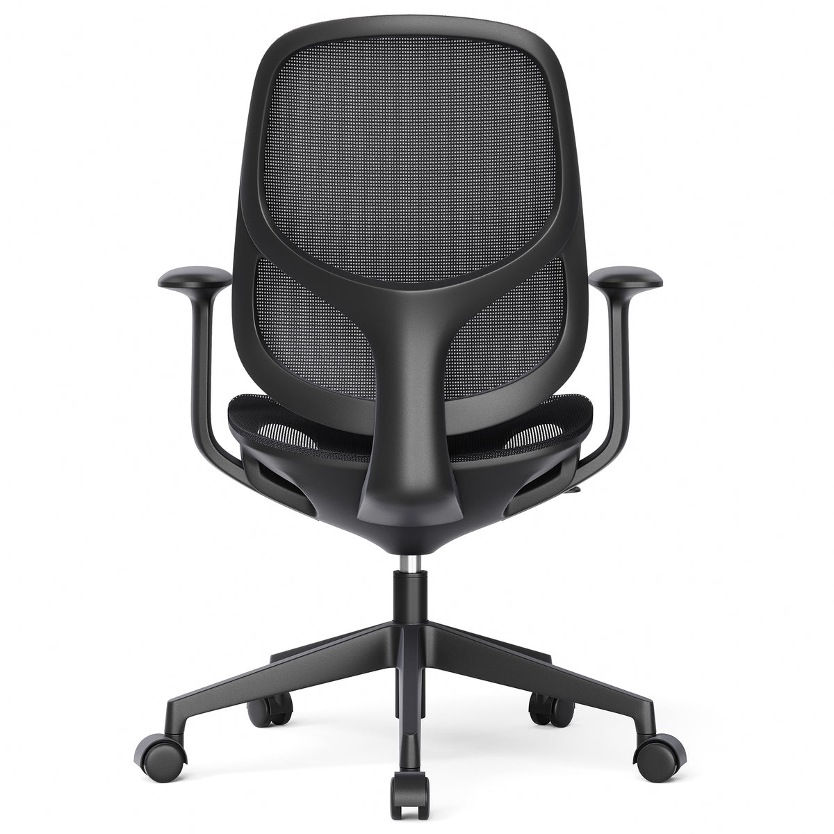 BREATHE office swivel chair | Fixed armrests, 5-star base, Black  - 6 Lightbox Main Image