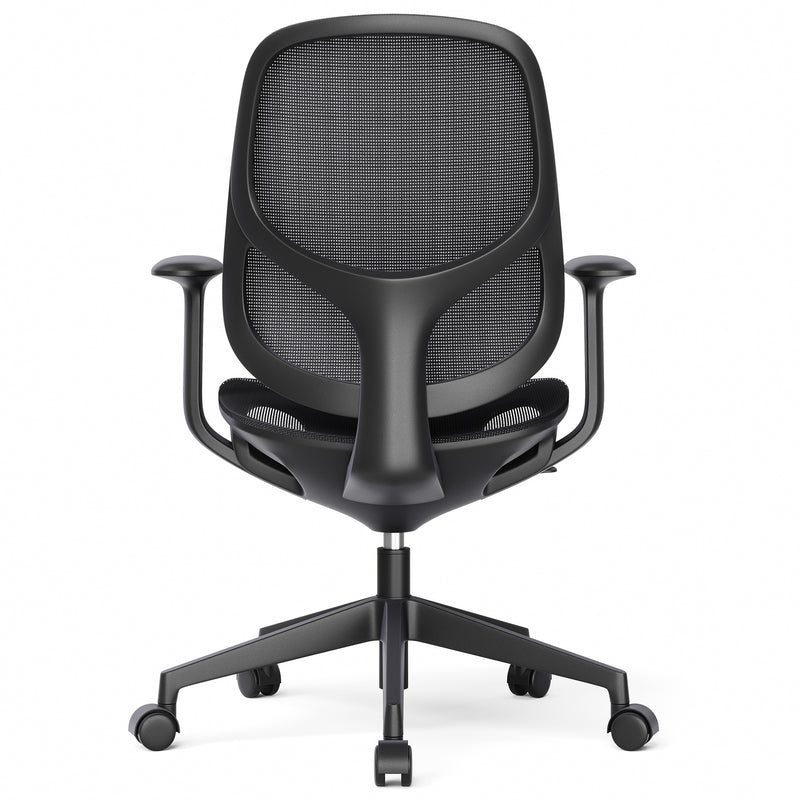 BREATHE office swivel chair | Fixed armrests, 5-star base, Black  - 6 Main Image