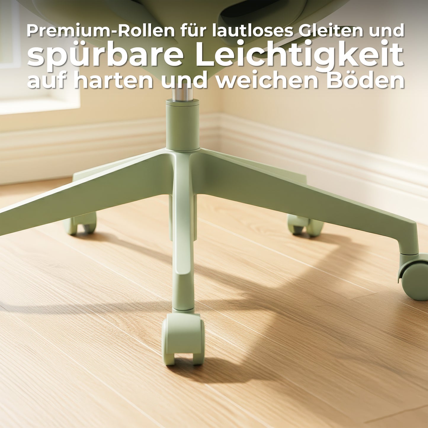 BREATHE Bürodrehstuhl | Feste Armlehnen, 5-Stern-Fußkreuz, Schwarz