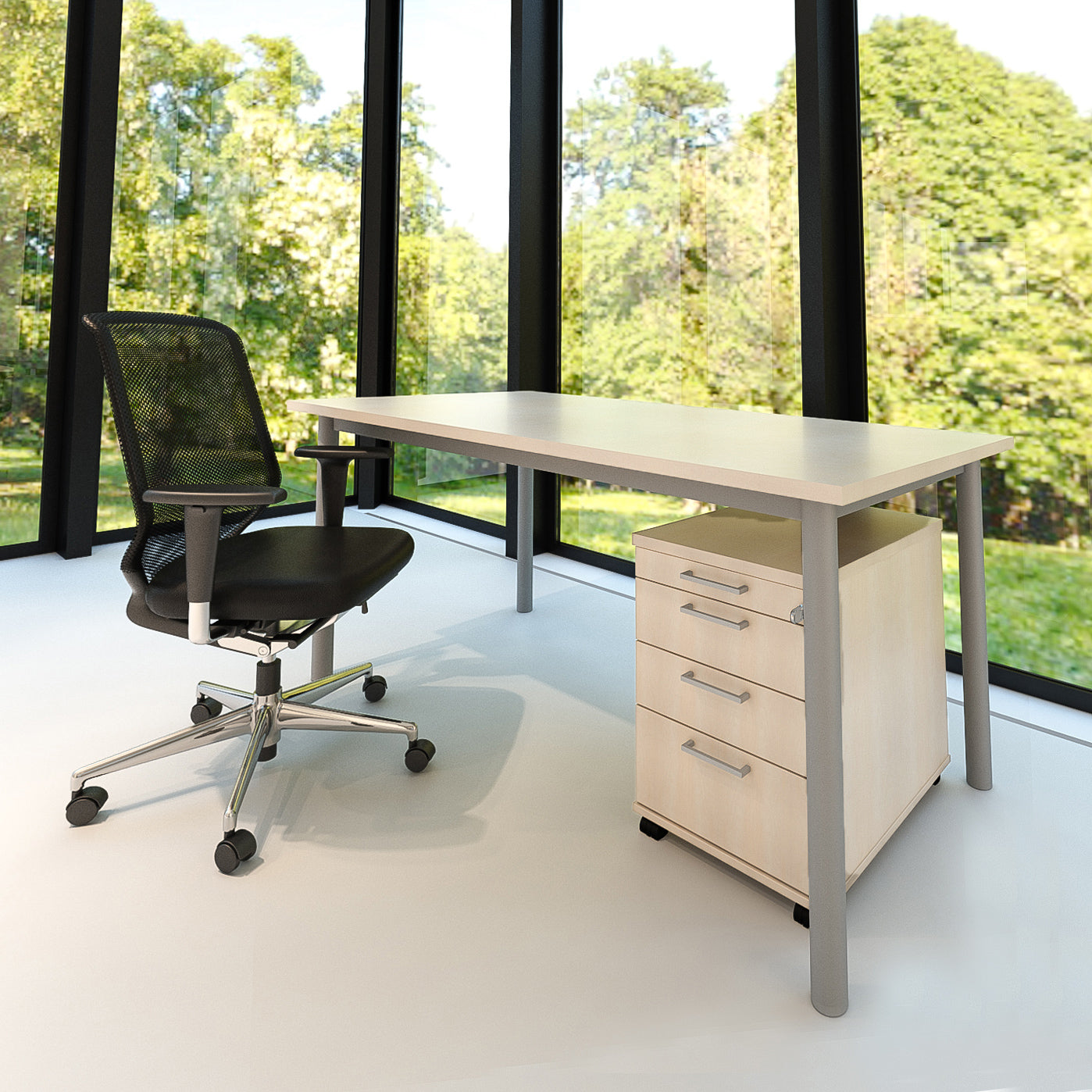 OPTIMA G Schreibtisch | 1600 x 800 mm, Ahorn