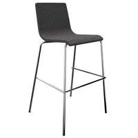 MOON Bar stool | Stackable, 4-foot frame, padded seat, polyester cover Berta