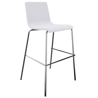 MOON Bar stool | Stackable, 4-foot frame, padded seat, polyester cover Berta