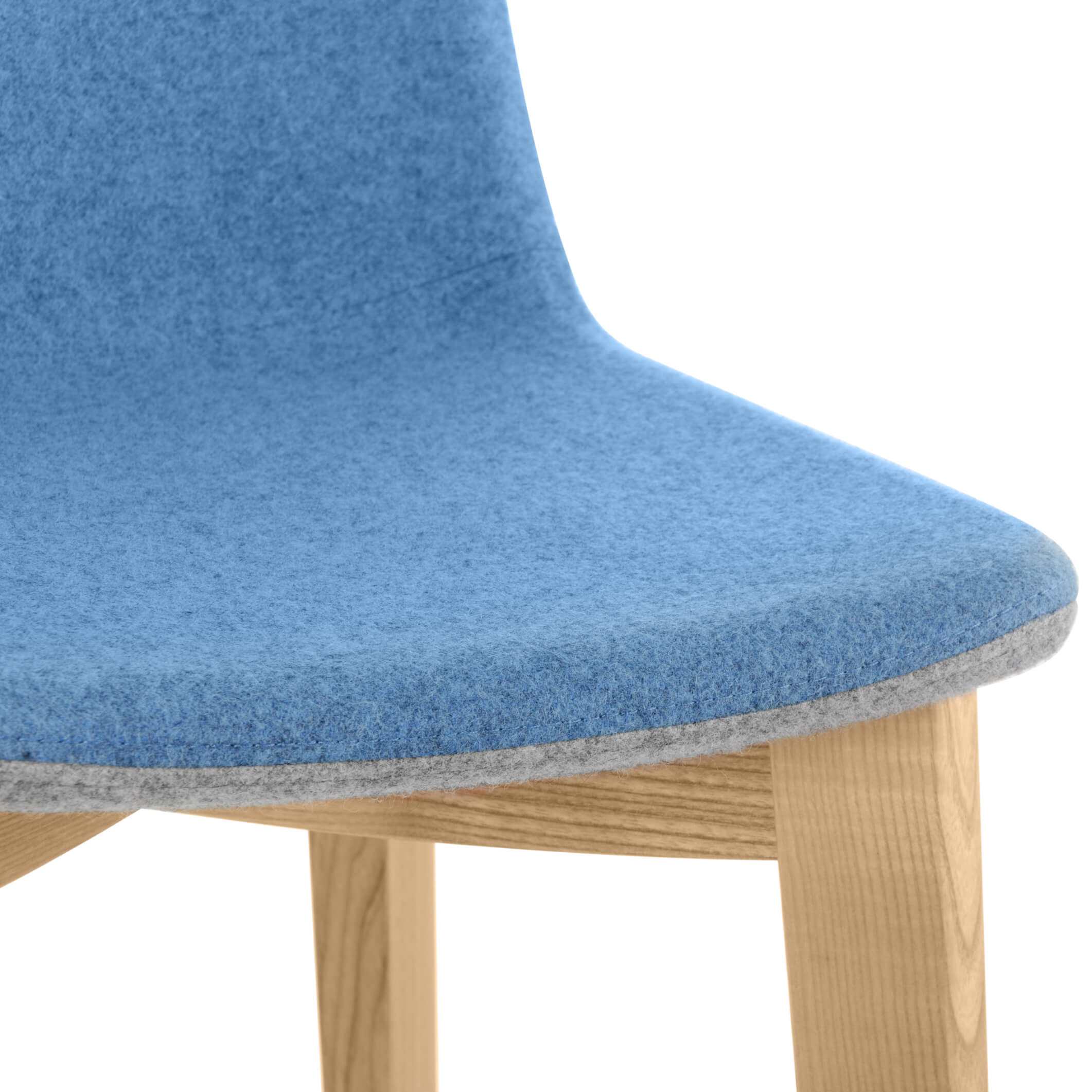 TWIST&SIT Sgabello da bar | Telaio in legno massiccio, altezza del sedile da 635 mm, copertura di lana sinergia