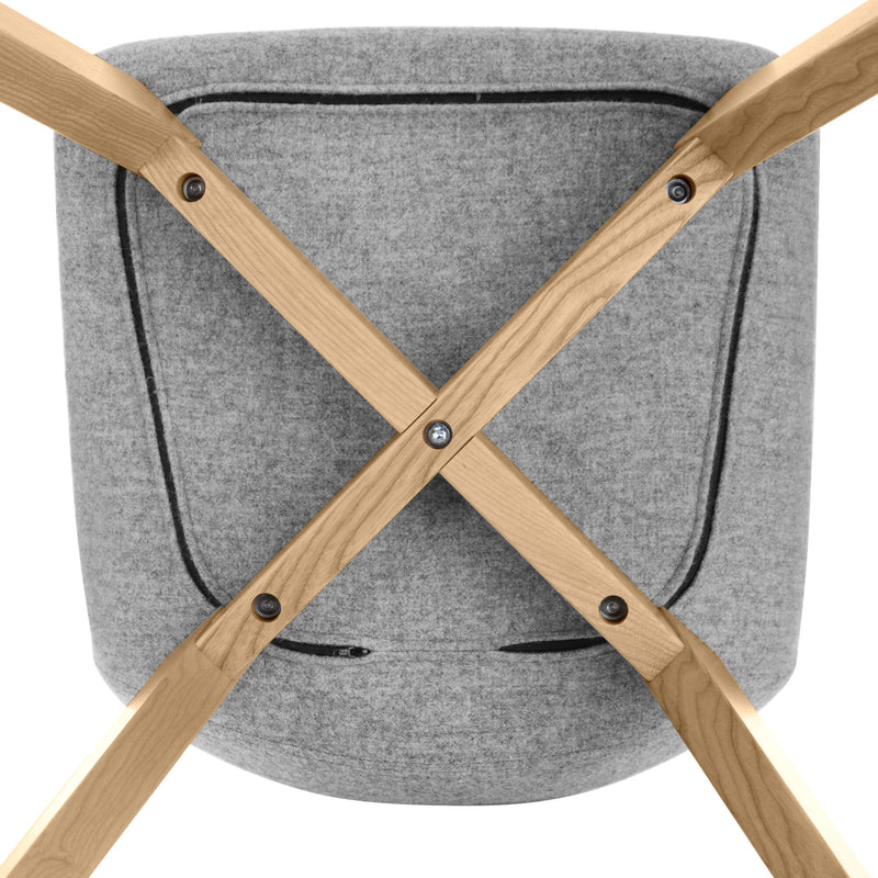 TWIST&SIT Barhocker | Massivholz-Gestell, 635 mm Sitzhöhe, Wollbezug SYNERGY - 17 Main Image