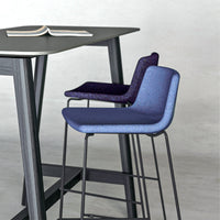 TWIST&SIT Sgabello da bar | Frame di coppia, altezza del sedile da 635 mm, copertura di lana sinergia