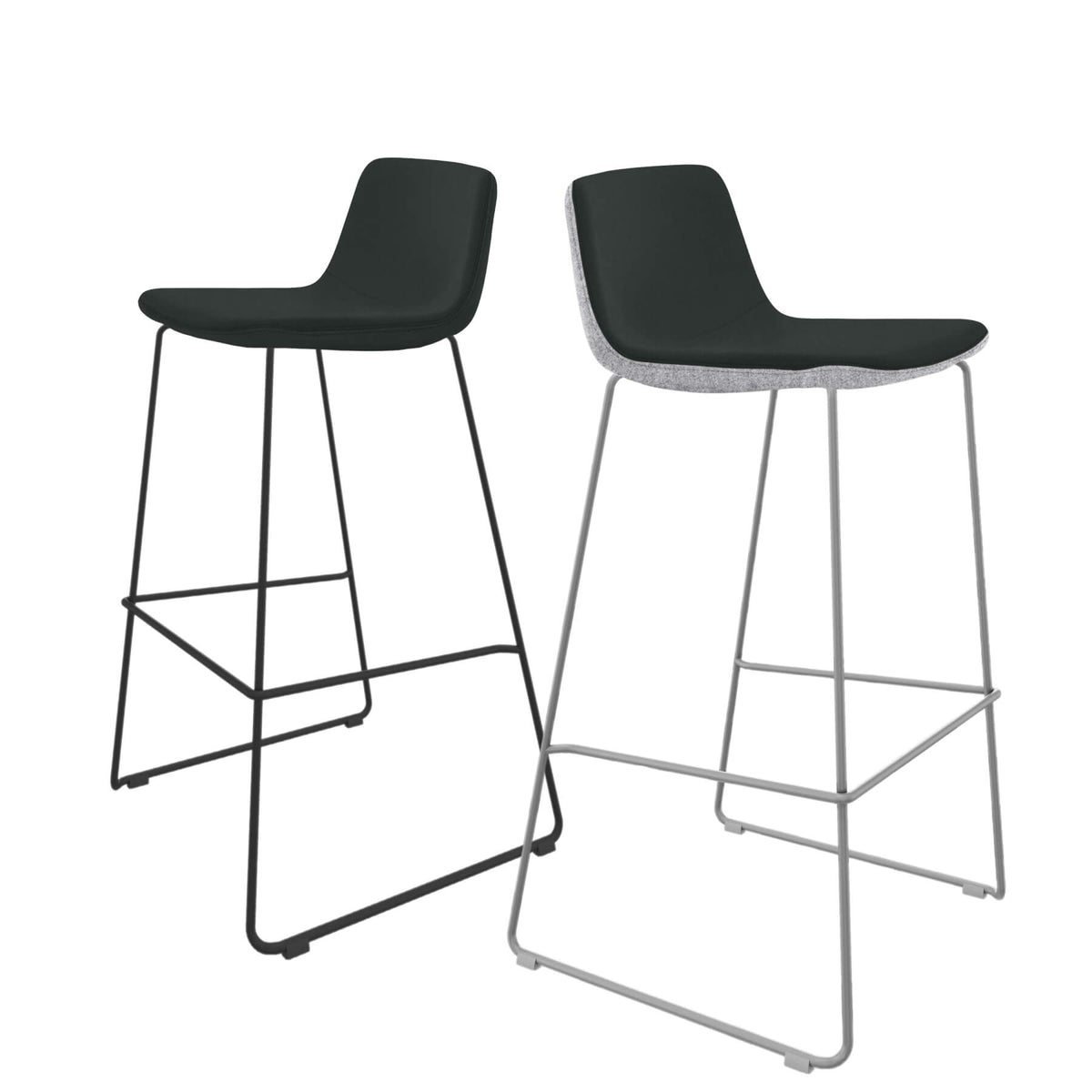 TWIST&SIT Barhocker | Kufengestell, 735 mm Sitzhöhe, Wollbezug VELITO