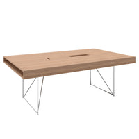 AIR conference table | Electrified, 2200 x 1300 mm (6 - 8 people), amber oak