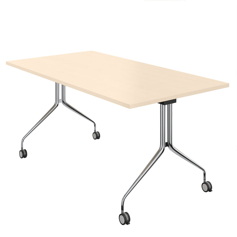 MARA - ARGO TILTING Conference table | mobile, foldable, 1600 x 800 mm, maple  - 3 Main Image