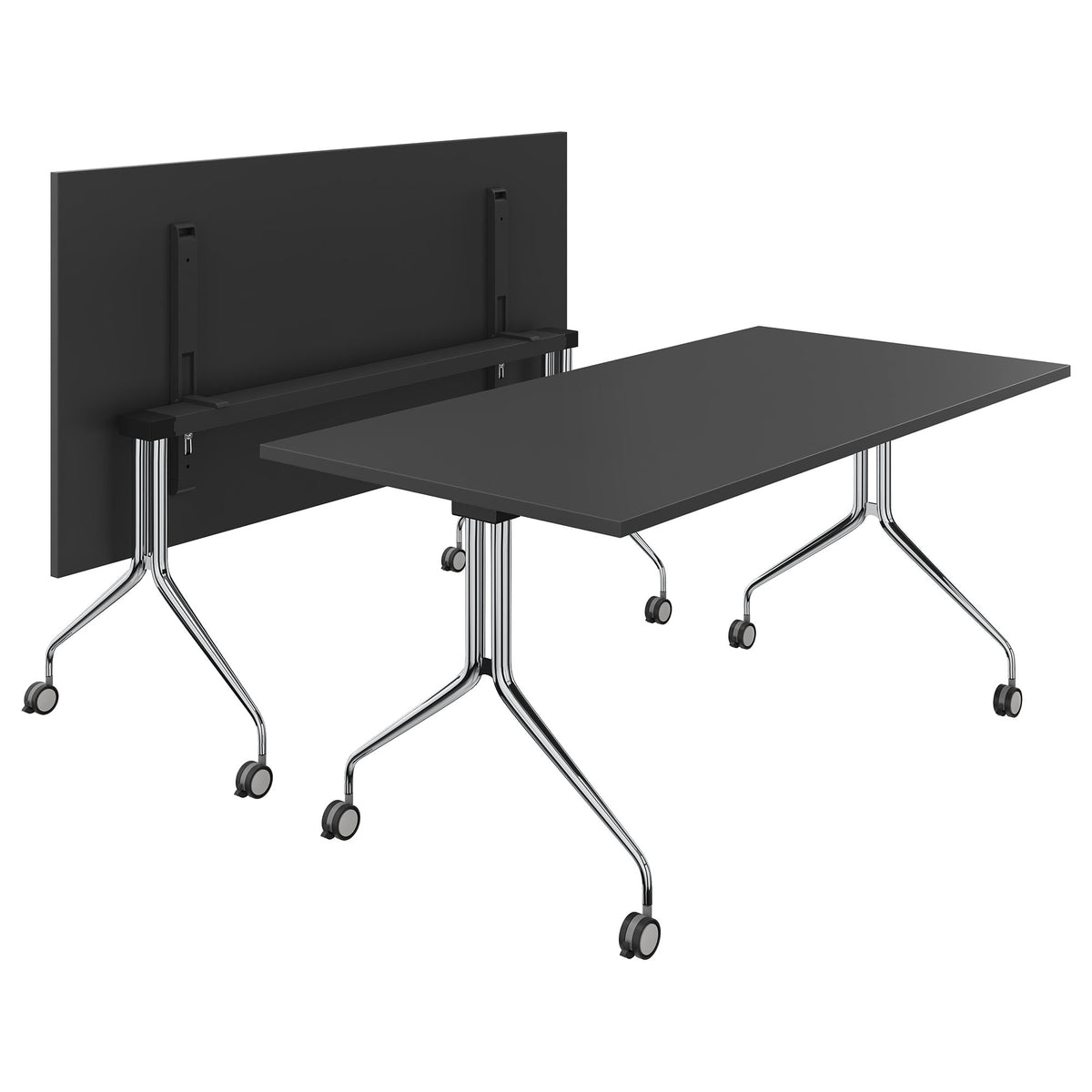 MARA - ARGO TILTING Table de réunion | À roulettes, pliable, 1600 x 800 mm, anthracite  - 1 Lightbox Main Image