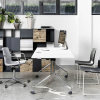 MARA LIBRO TILTING conference table | Rollable, foldable, 1600 x 800 mm, anthracite