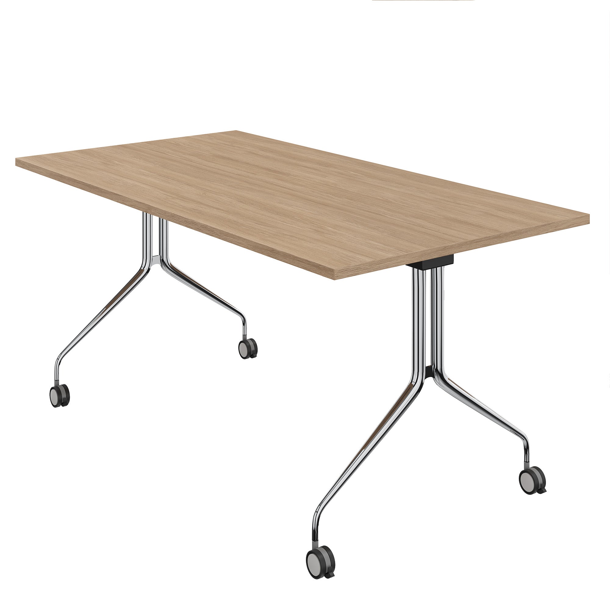 MARA - ARGO TILTING Table de conférence | À roulettes, pliable, 1600 x 800 mm, chêne ambré