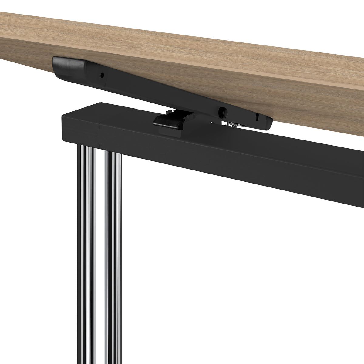 MARA - ARGO TILTING Meeting table | mobile, foldable, 1600 x 800 mm, Amber Oak  - 4 Lightbox Main Image