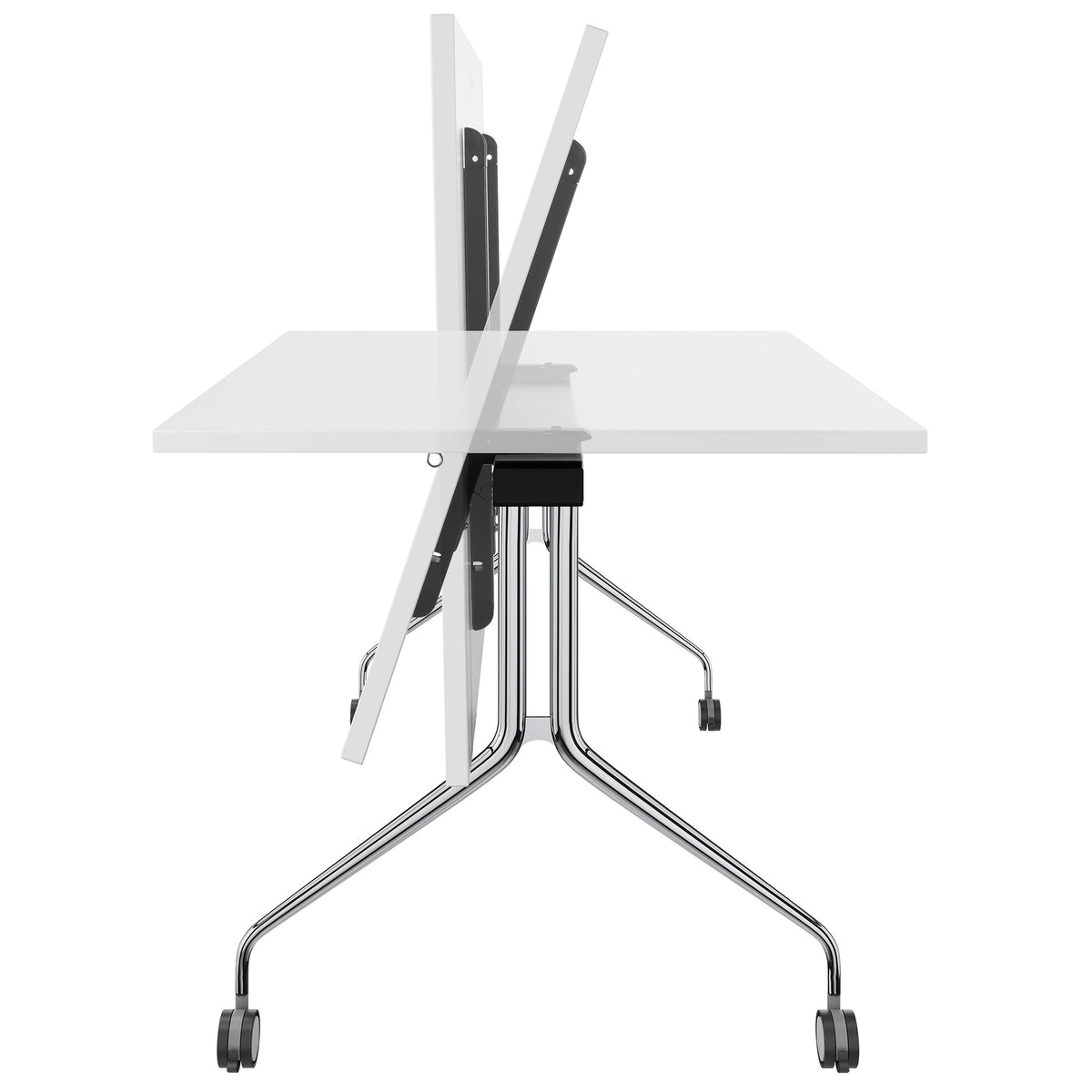 MARA - ARGO TILTING Meeting table | mobile, foldable, 1600 x 800 mm, Amber Oak  - 9 Lightbox Main Image