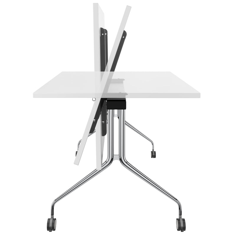 MARA - ARGO TILTING Meeting Table | Mobile, foldable, 1600 x 800 mm, grey northern oak  - 9 Main Image