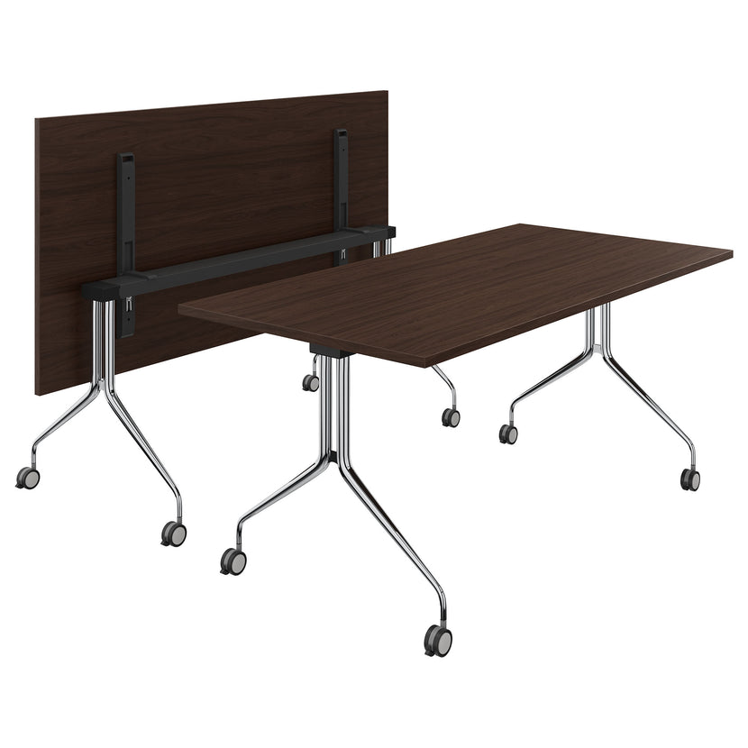 MARA - ARGO TILTING Conference table | Rollable, foldable, 1600 x 800 mm, walnut