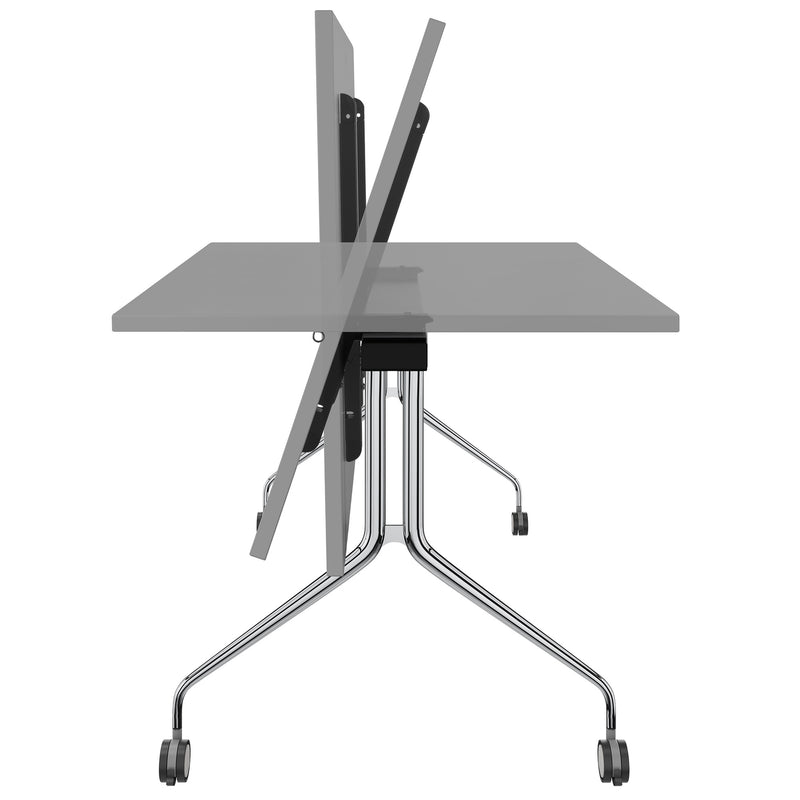 MARA - ARGO TILTING Conference table | Mobile, foldable, 1600 x 800 mm, Pearl gray  - 4 Main Image