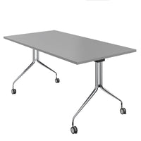 MARA LIBRO Table de conférence INCLINABLE | Enroulable, pliable, 1600 x 800 mm, gris perle