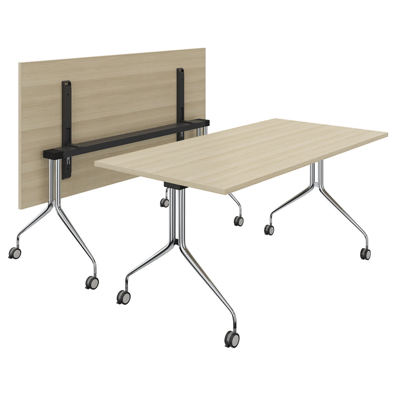 MARA - ARGO TILTING Tavolo riunioni | Con rotelle, ribaltabile, 1600 x 800 mm, rovere sabbia  - 1 Main Image