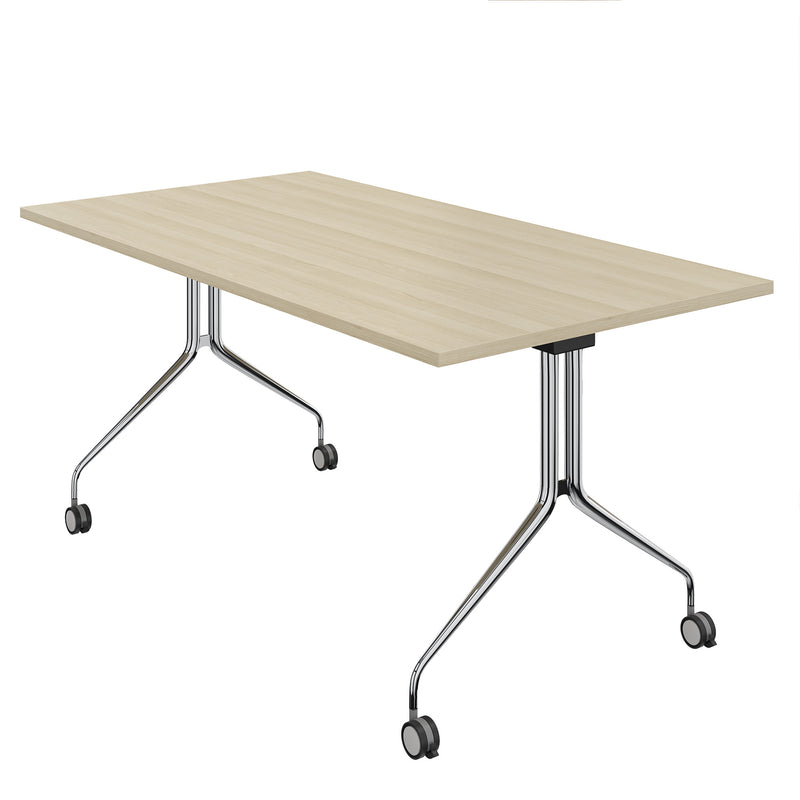 MARA - ARGO TILTING Tavolo riunioni | Con rotelle, ribaltabile, 1600 x 800 mm, rovere sabbia  - 3 Main Image