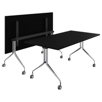 MARA LIBRO TILTING conference table | Rollable, foldable, 1600 x 800 mm, black