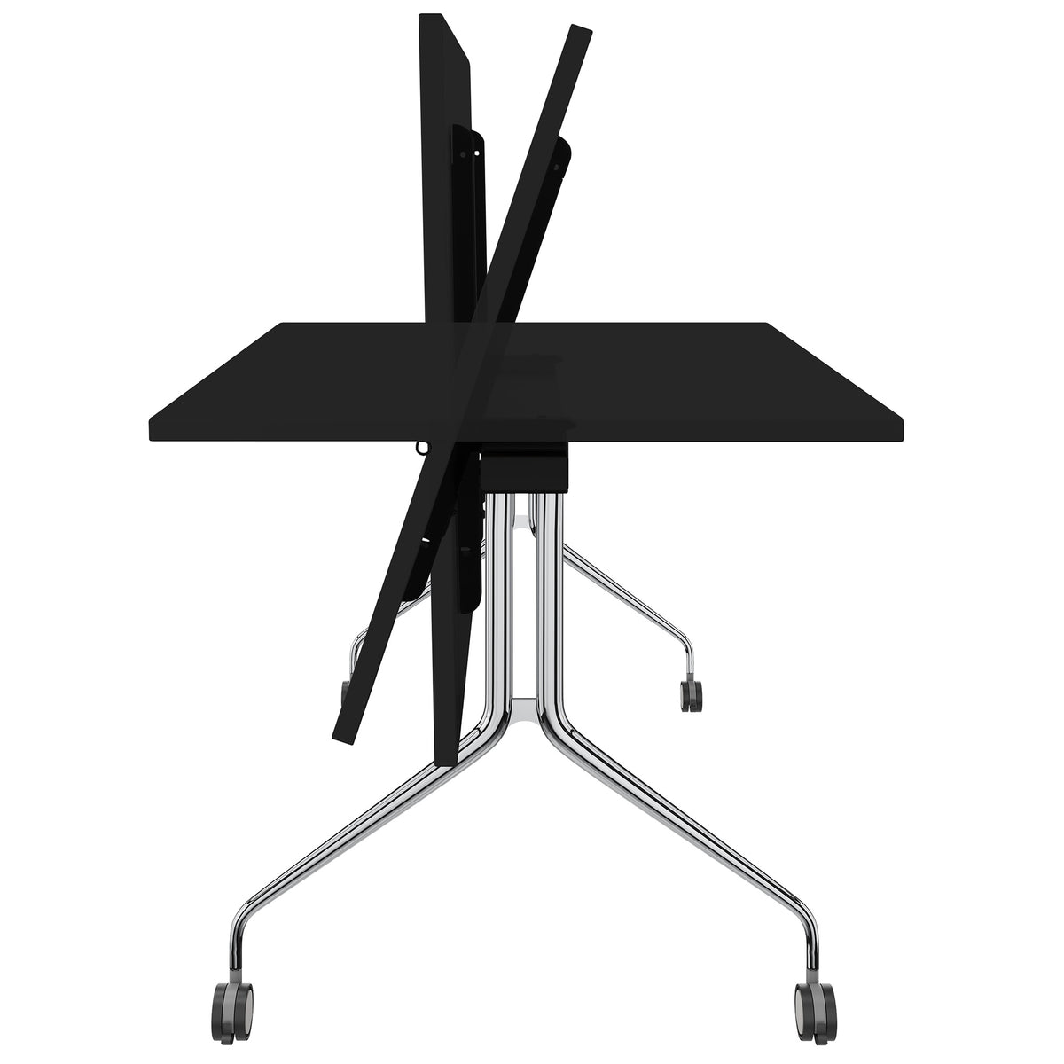 MARA - ARGO TILTING Meeting table | Mobile, foldable, 1600 x 800 mm, Black  - 4 Lightbox Main Image