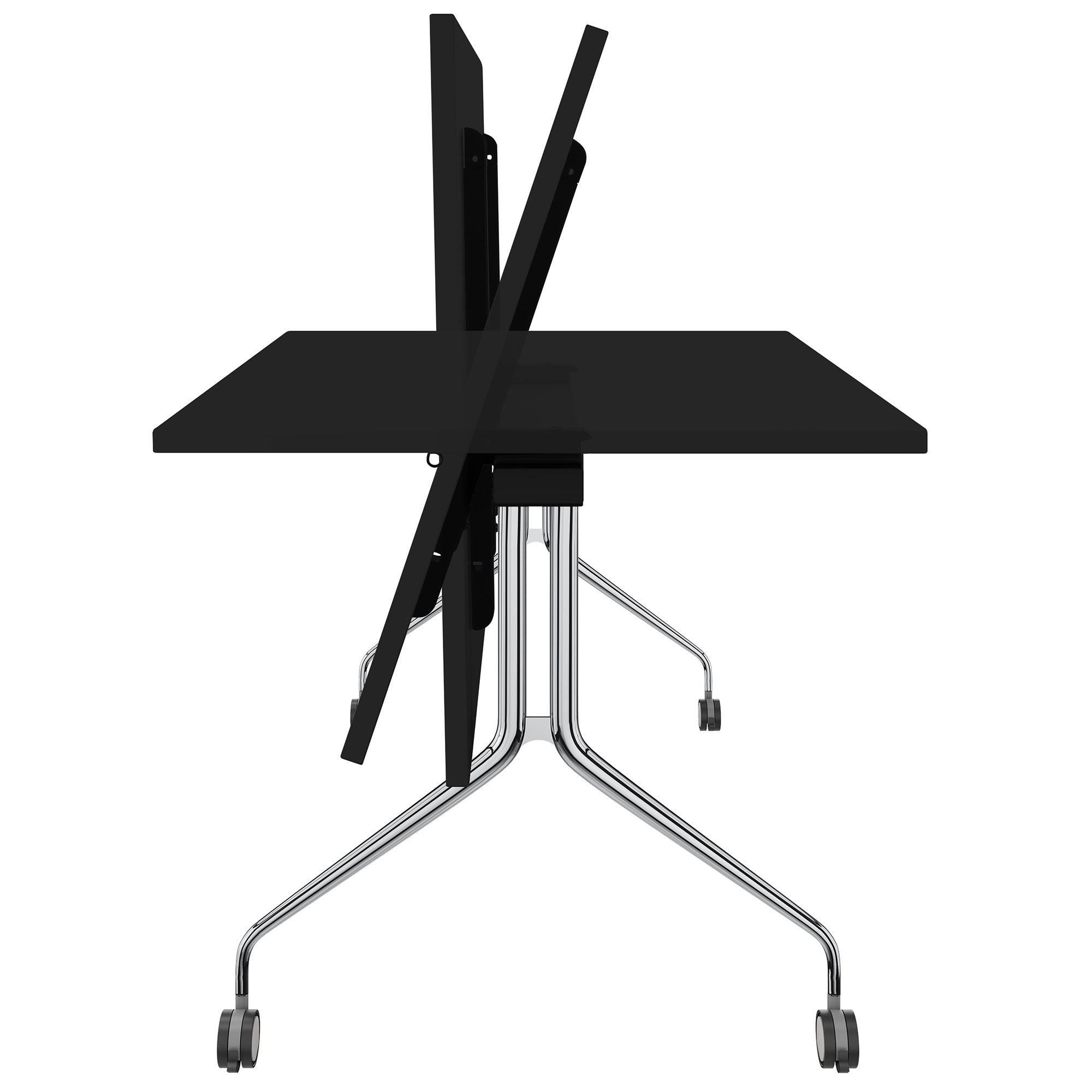 MARA - ARGO TILTING Table de conférence | À roulettes, pliable, 1600 x 800 mm, noir