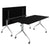 MARA - ARGO TILTING Table de conférence | À roulettes, pliable, 1600 x 800 mm, noir