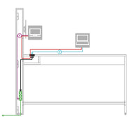 TABELLA DI MEEDINI DI MEDIAWALL | Presentazione multimediale, parentesi di monitoraggio, socket integrato, 1932 x 1200 mm, antracite