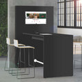 MEDIAWALL Tavolo riunioni | Presentazione multimediale, supporto monitor, presa elettrica integrata, 1932 x 1200 mm, antracite  - 1 Thumbnail Image
