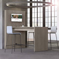 MEDIAWALL Besprechungstisch | Multimedia-Präsentation, Monitorhalterung, Steckdose integriert, 1932 x 1200 mm, Nordeiche grau - 1 Thumbnail Image